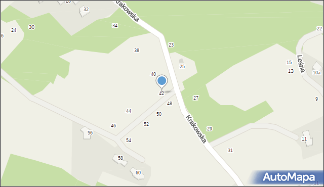 Zelków, Krakowska, 42, mapa Zelków