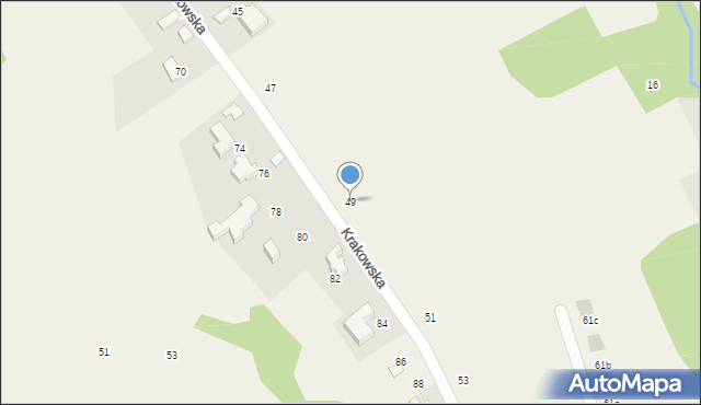 Zelków, Krakowska, 49, mapa Zelków