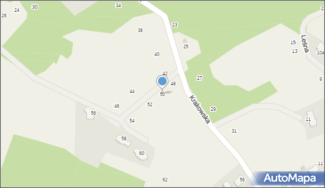 Zelków, Krakowska, 50, mapa Zelków