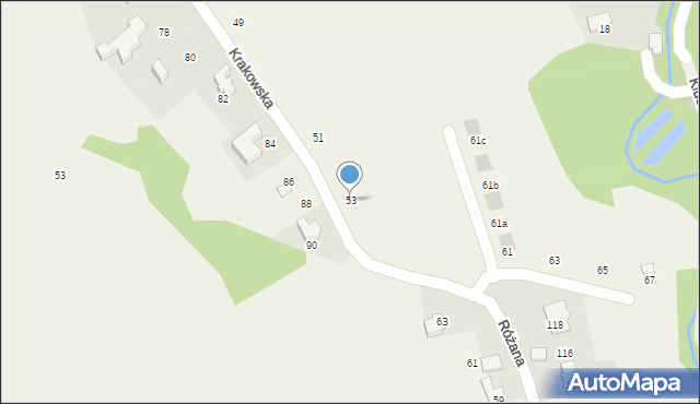 Zelków, Krakowska, 53, mapa Zelków