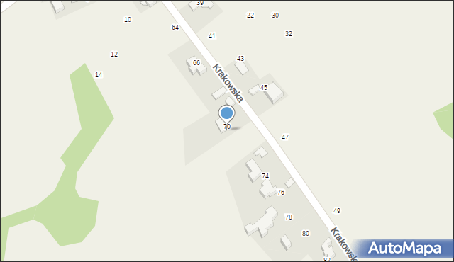 Zelków, Krakowska, 72, mapa Zelków