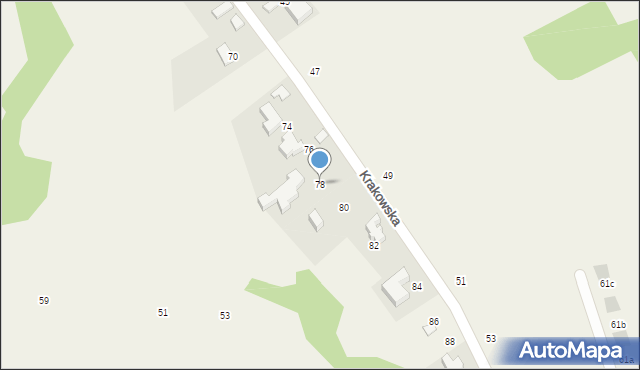 Zelków, Krakowska, 78, mapa Zelków