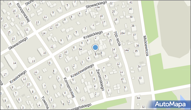 Żerków, Kraszewskiego Józefa Ignacego, 5, mapa Żerków