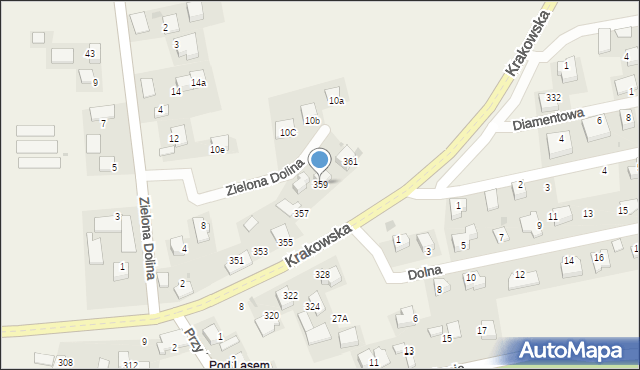 Zerwana, Krakowska, 359, mapa Zerwana