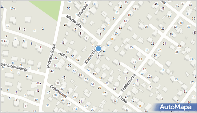 Zgierz, Krawiecka, 2, mapa Zgierz