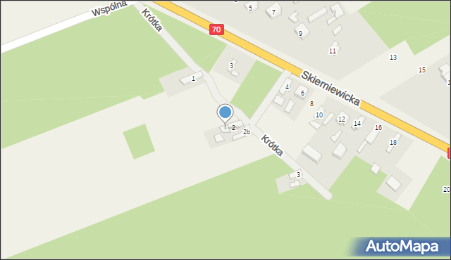 Zielkowice, Krótka, 2a, mapa Zielkowice