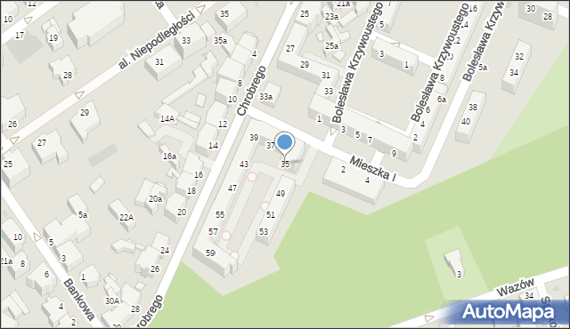 Zielona Góra, Króla Bolesława Chrobrego, 35, mapa Zielona Góra