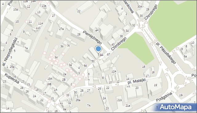 Zielona Góra, Króla Bolesława Chrobrego, 46, mapa Zielona Góra