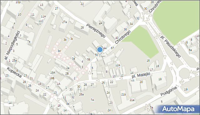 Zielona Góra, Króla Bolesława Chrobrego, 69, mapa Zielona Góra