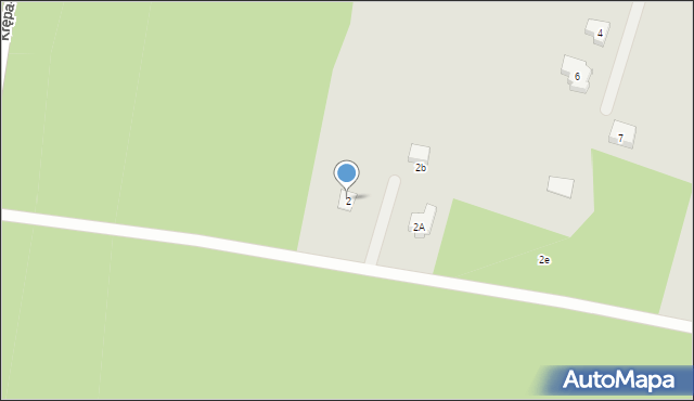 Zielona Góra, Krępa-Odrzańska, 2, mapa Zielona Góra