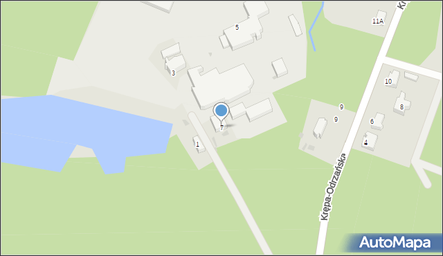 Zielona Góra, Krępa-Odrzańska, 7, mapa Zielona Góra