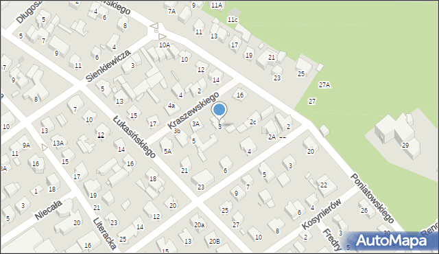 Zielonka, Kraszewskiego Józefa Ignacego, 3, mapa Zielonka