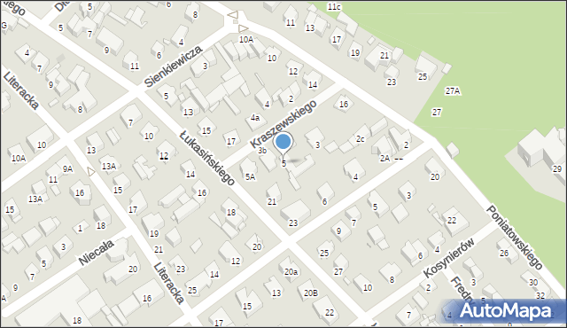 Zielonka, Kraszewskiego Józefa Ignacego, 5, mapa Zielonka