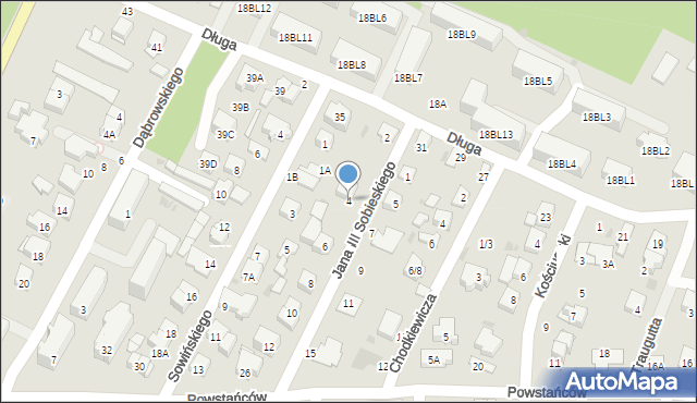 Zielonka, Króla Jana III Sobieskiego, 4, mapa Zielonka