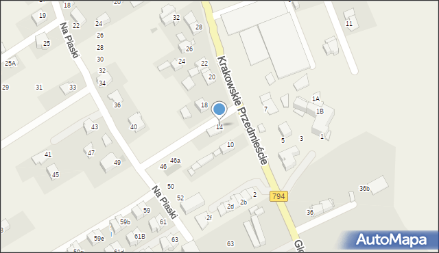 Zielonki, Krakowskie Przedmieście, 14, mapa Zielonki