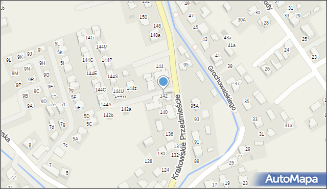 Zielonki, Krakowskie Przedmieście, 142, mapa Zielonki