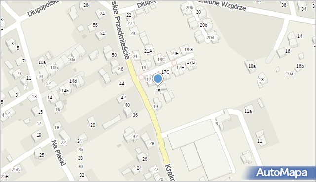 Zielonki, Krakowskie Przedmieście, 15, mapa Zielonki