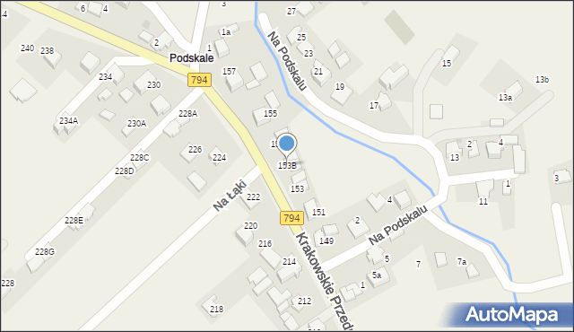 Zielonki, Krakowskie Przedmieście, 153B, mapa Zielonki