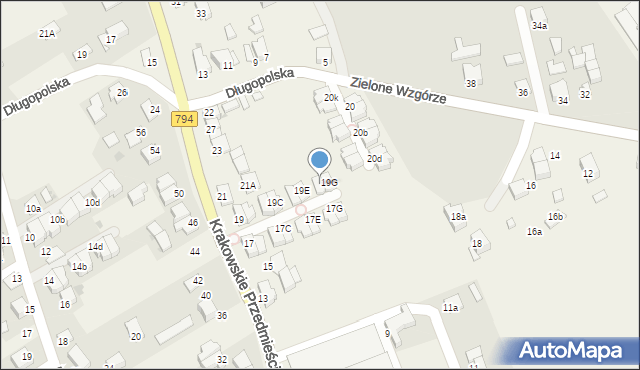 Zielonki, Krakowskie Przedmieście, 19F, mapa Zielonki