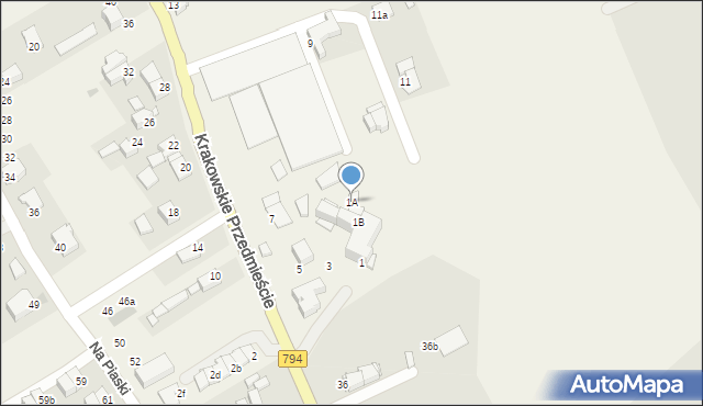 Zielonki, Krakowskie Przedmieście, 1A, mapa Zielonki