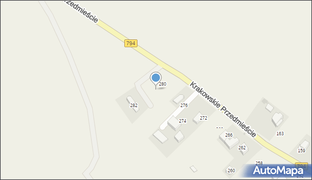 Zielonki, Krakowskie Przedmieście, 280a, mapa Zielonki