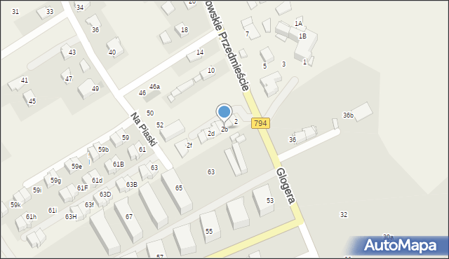 Zielonki, Krakowskie Przedmieście, 2b, mapa Zielonki