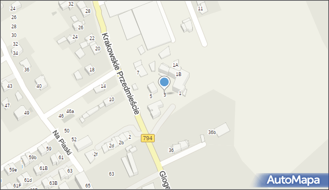 Zielonki, Krakowskie Przedmieście, 3, mapa Zielonki