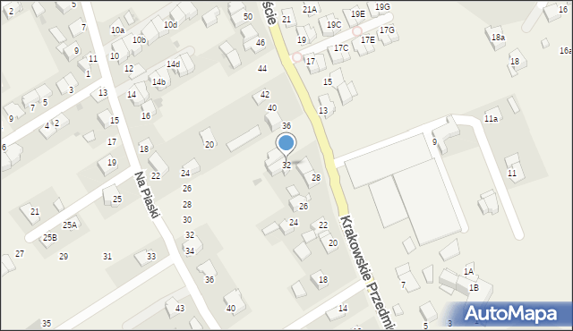 Zielonki, Krakowskie Przedmieście, 32, mapa Zielonki