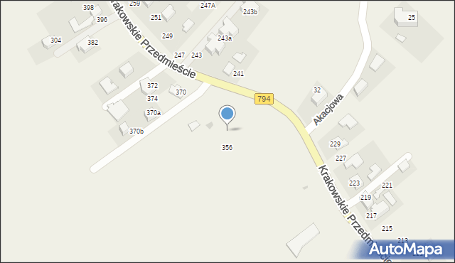 Zielonki, Krakowskie Przedmieście, 358, mapa Zielonki