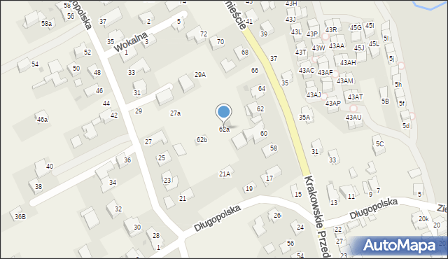 Zielonki, Krakowskie Przedmieście, 62a, mapa Zielonki