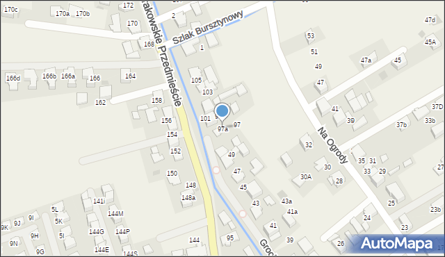 Zielonki, Krakowskie Przedmieście, 97a, mapa Zielonki