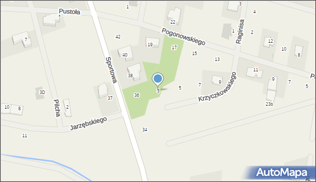 Zielonki-Wieś, Krzyczkowskiego-Szymona Józefa, płk., 3, mapa Zielonki-Wieś