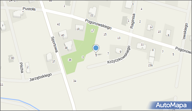 Zielonki-Wieś, Krzyczkowskiego-Szymona Józefa, płk., 5, mapa Zielonki-Wieś