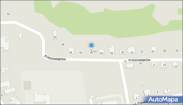 Złocieniec, Kresowiaków, 42, mapa Złocieniec