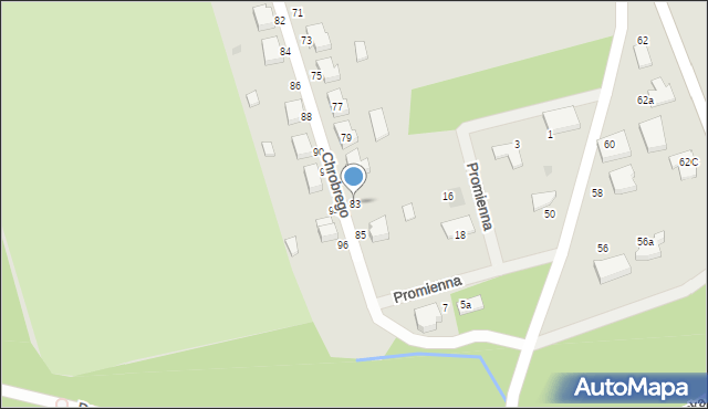 Złocieniec, Króla Bolesława Chrobrego, 83, mapa Złocieniec