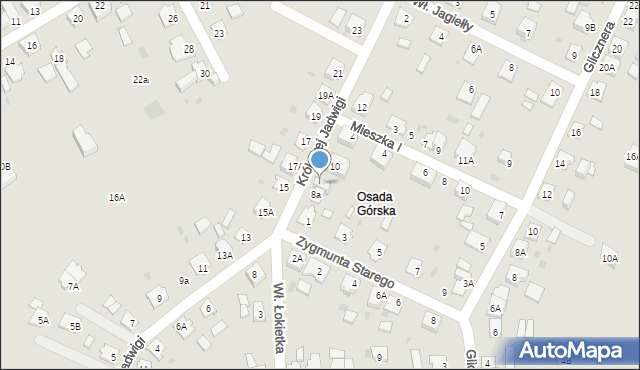 Żnin, Królowej Jadwigi, 8b, mapa Żnin