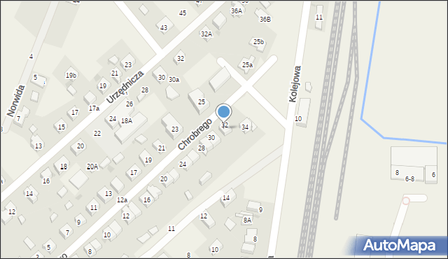 Żórawina, Króla Bolesława Chrobrego, 36, mapa Żórawina