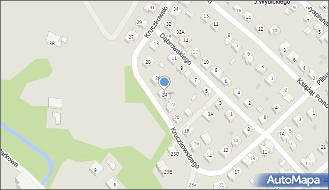 Żukowo, Kruczkowskiego, 24, mapa Żukowo