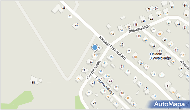 Żukowo, Kruczkowskiego, 33, mapa Żukowo