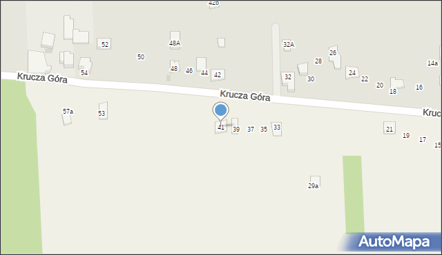 Żurada, Krucza Góra, 41, mapa Żurada