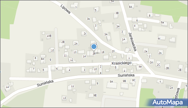 Zwonowice, Krasickiego, 16, mapa Zwonowice