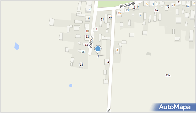 Żytno, Krótka, 3, mapa Żytno