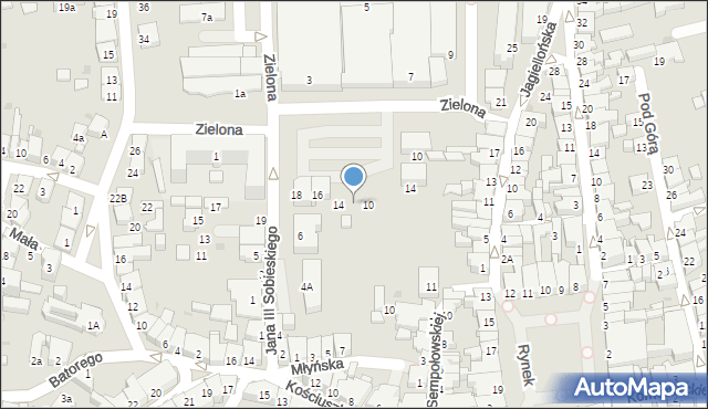 Żywiec, Króla Jana III Sobieskiego, 12, mapa Żywiec