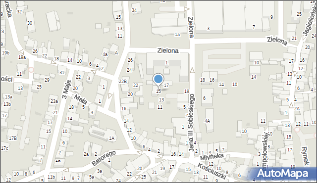 Żywiec, Króla Jana III Sobieskiego, 15, mapa Żywiec