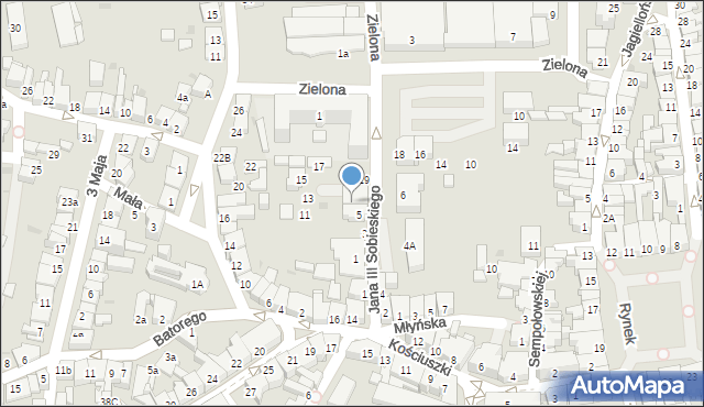 Żywiec, Króla Jana III Sobieskiego, 7, mapa Żywiec