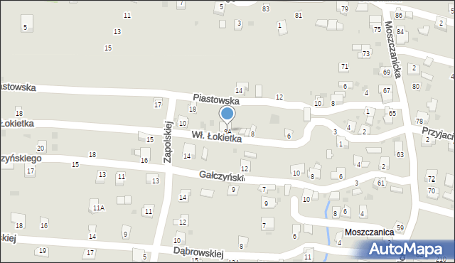 Żywiec, Króla Władysława Łokietka, 8A, mapa Żywiec