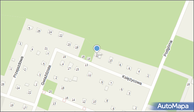 Adamów-Wieś, Księżycowa, 12, mapa Adamów-Wieś