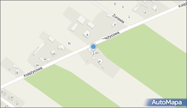 Aleksandria Druga, Księżycowa, 1, mapa Aleksandria Druga