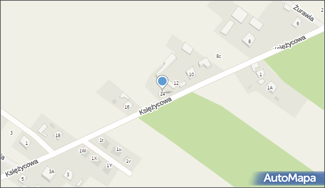 Aleksandria Druga, Księżycowa, 14, mapa Aleksandria Druga