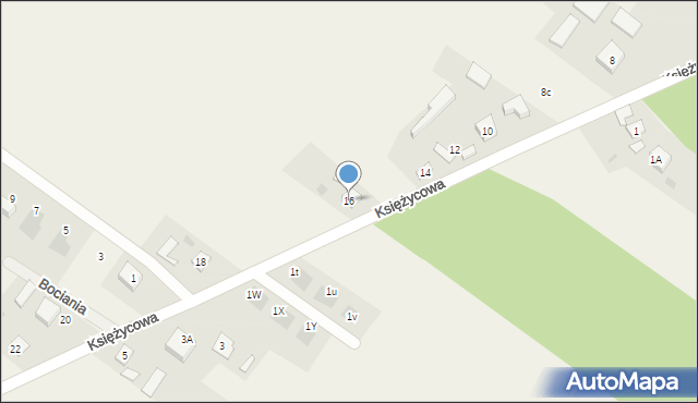 Aleksandria Druga, Księżycowa, 16, mapa Aleksandria Druga